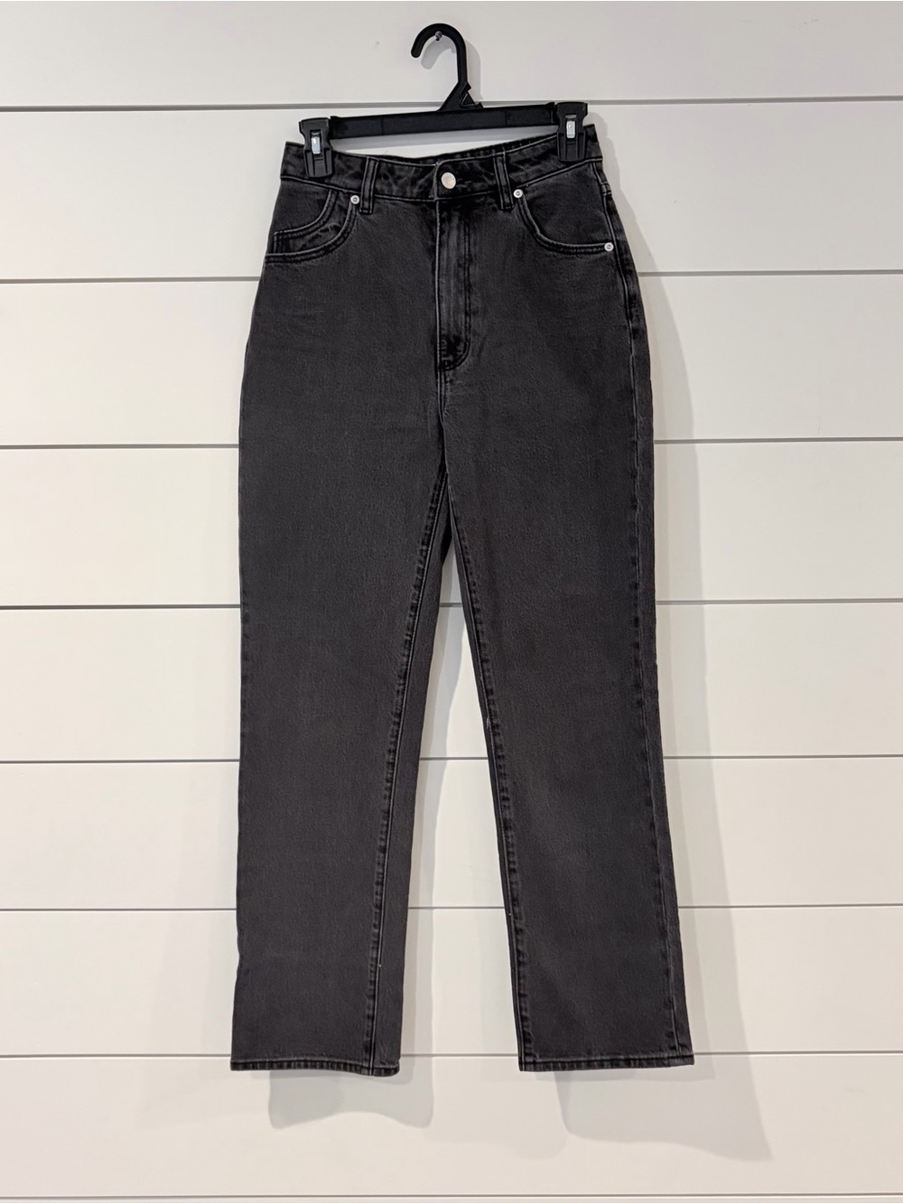 Rolla’s High Rise Straight Jeans 26 Washed Black Clean Girl Mobwife Vintage